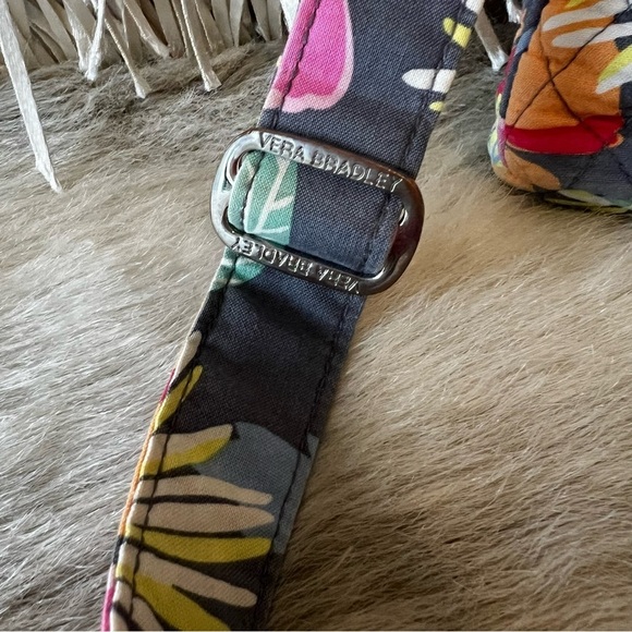 VERA BRADLEY Va Va Bloom 2012 Zip Hipster Crossbody Gray Pink Yellow Floral - Picture 8 of 17